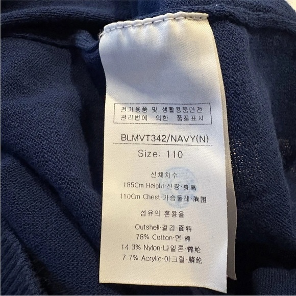 Louis Castel Mens Blue Cotton Blend Golf Vest Logo Size 110 US XL - Picture 7 of 9